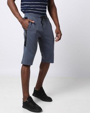 bermuda shorts with contrast side panels