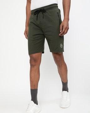 bermuda shorts with elasticated drawstring waist