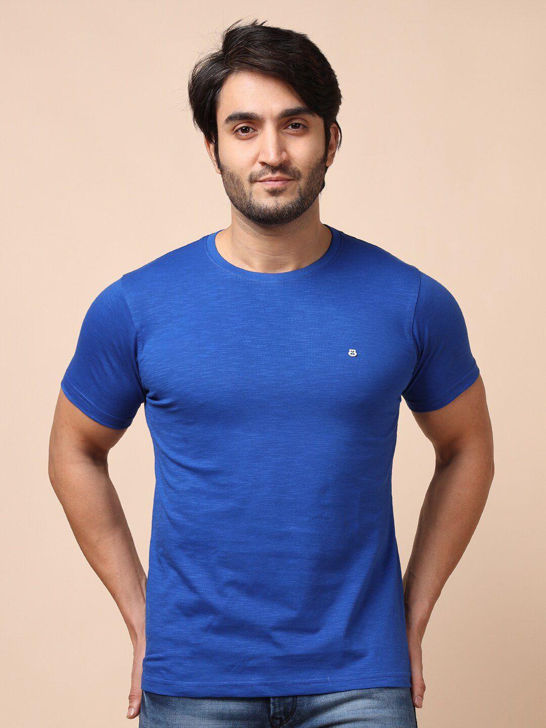 berry blues men blue cotton t-shirt