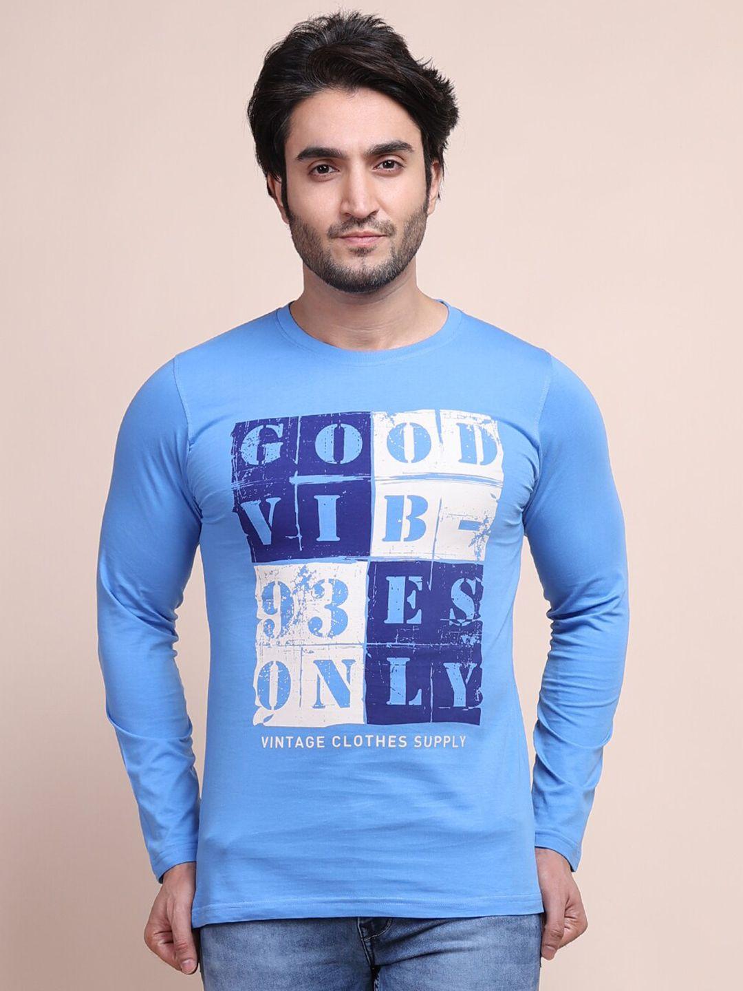 berry blues men blue printed t-shirt