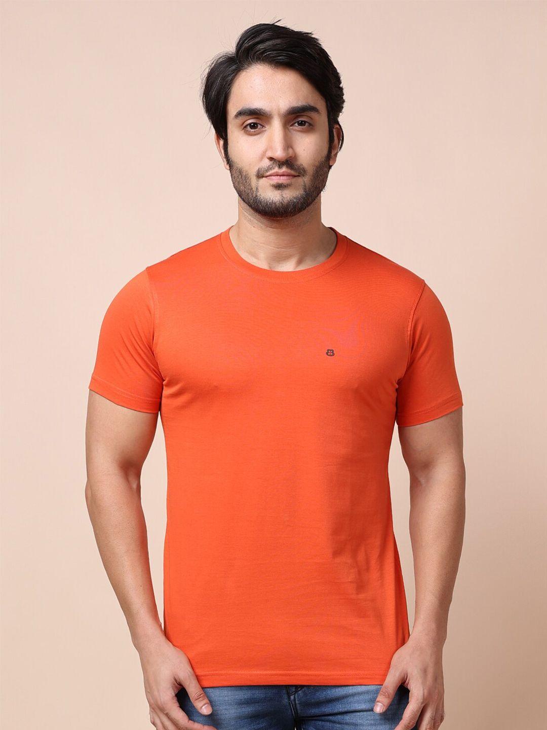 berry blues men orange cotton t-shirt