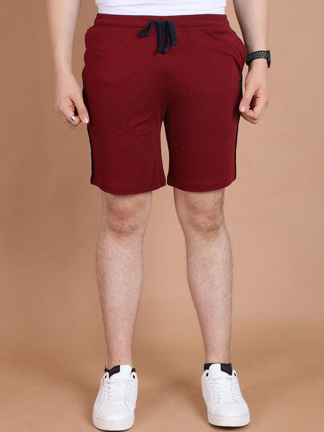 berry blues men striped slim fit cotton shorts