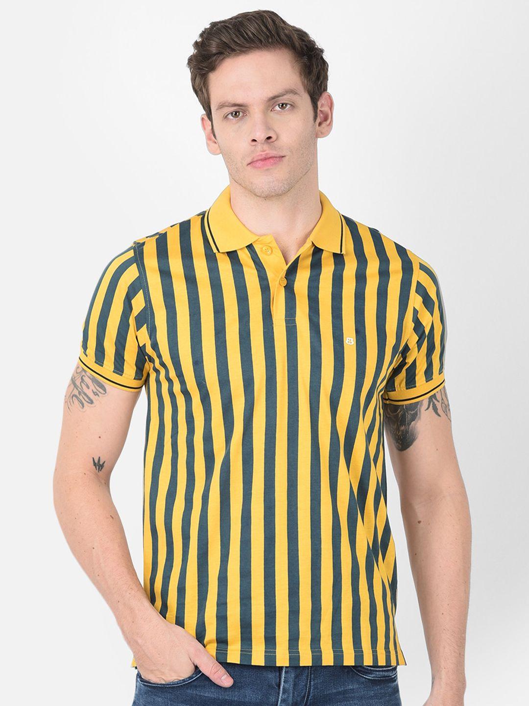 berry blues men yellow striped t-shirt
