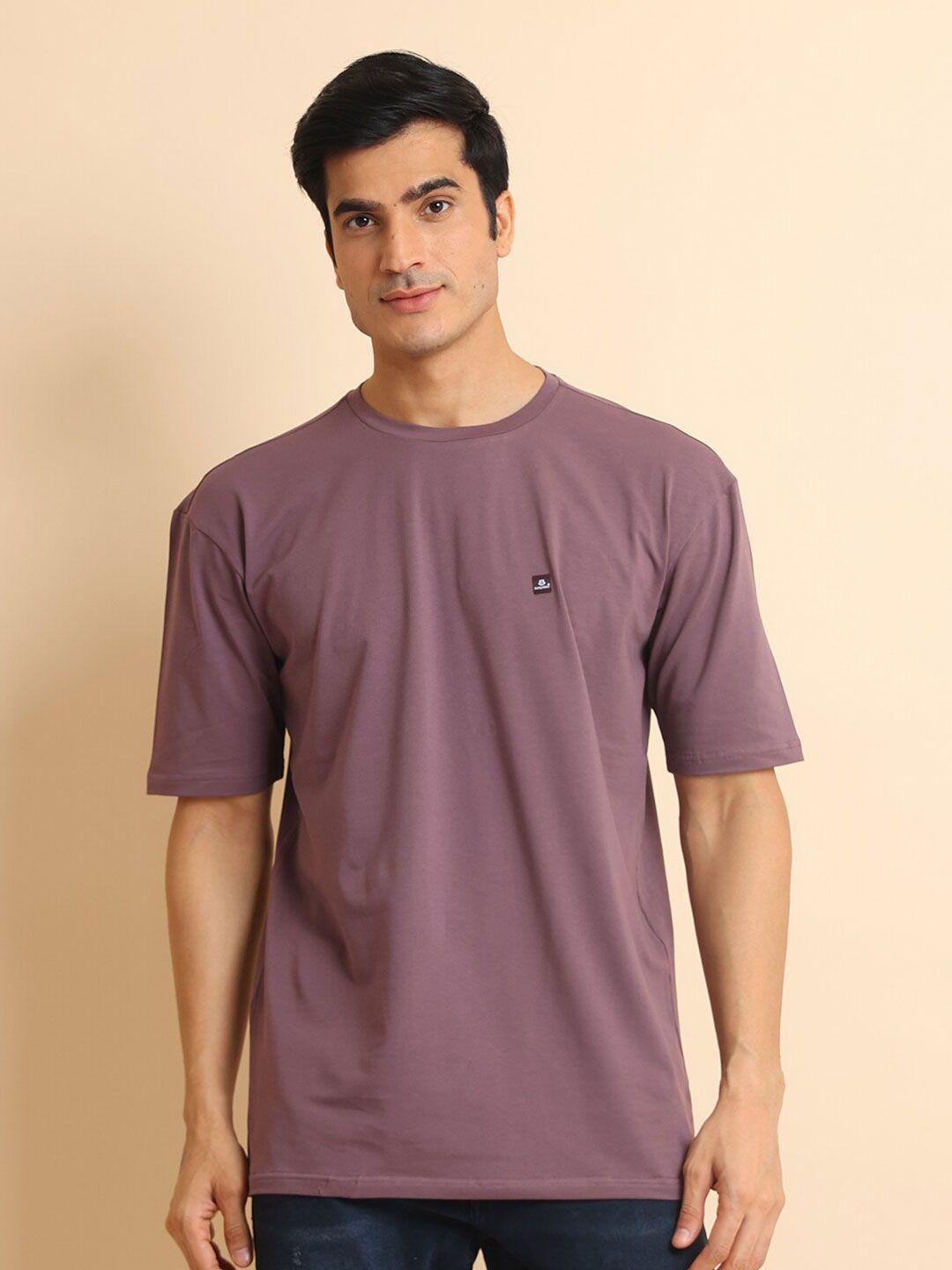 berry blues round neck short sleeves cotton t-shirt
