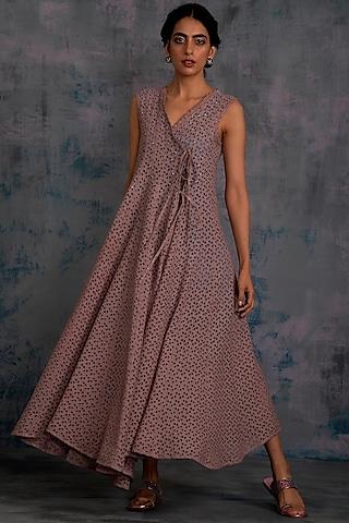 berry mauve swarovski angrakha dress