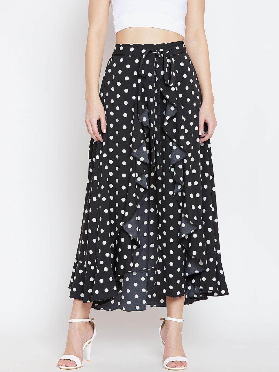 berrylush-women-black-&-white-printed-flared-maxi-skirt