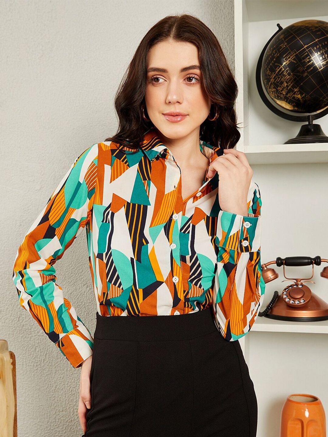 berrylush bizwear women multicoloured floral opaque printed casual shirt