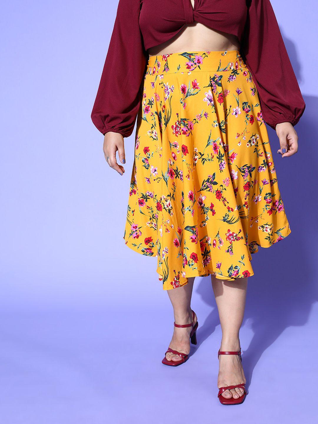 berrylush curve bright yellow floral vacay attire