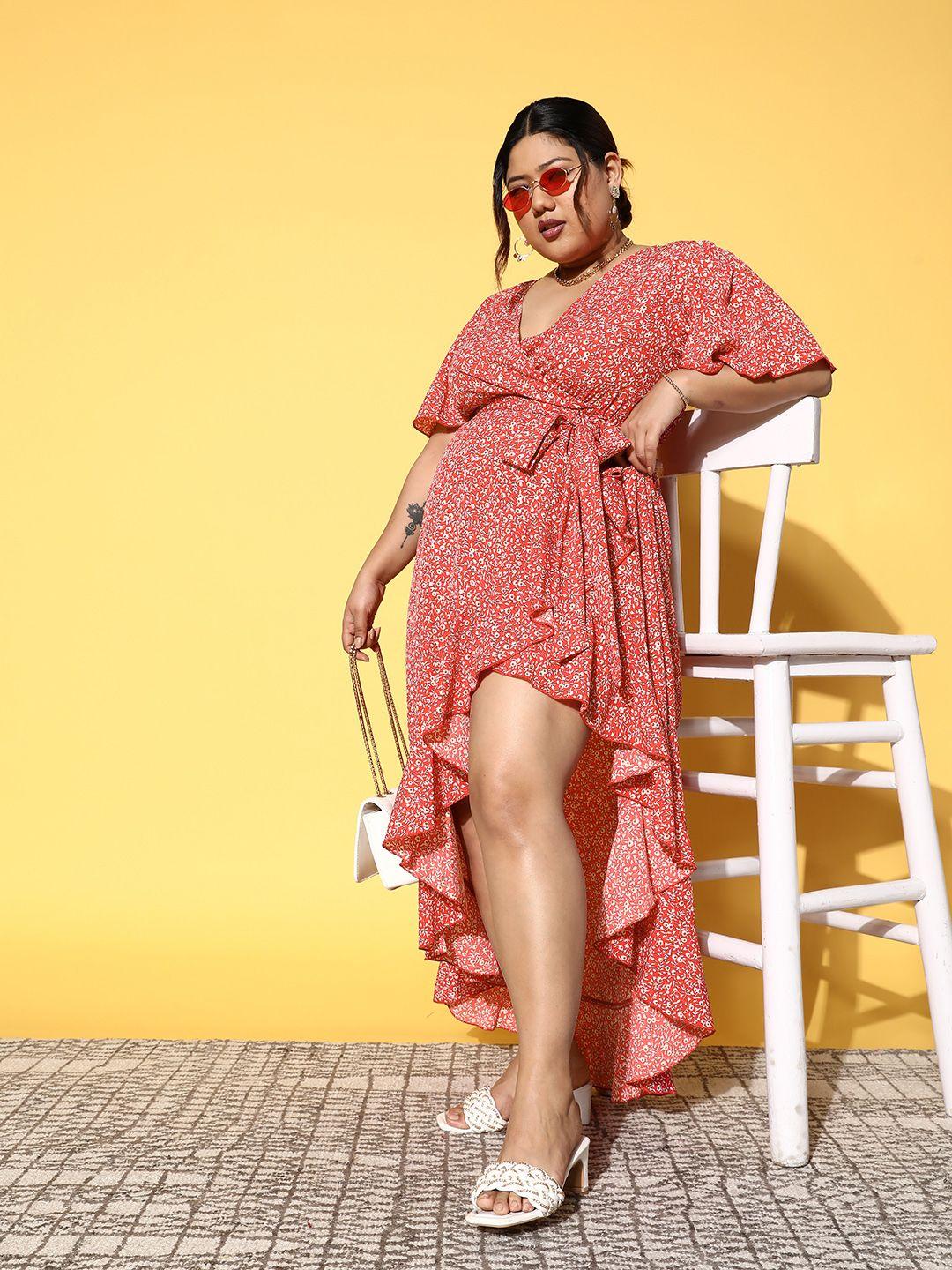 berrylush curve floral crepe maxi dress