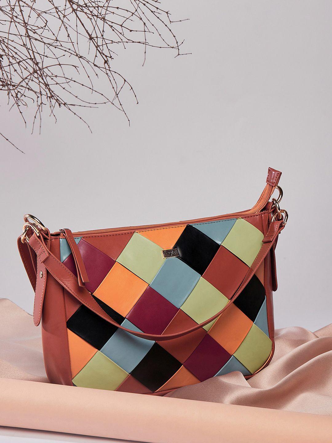 berrylush textured structured sling bag