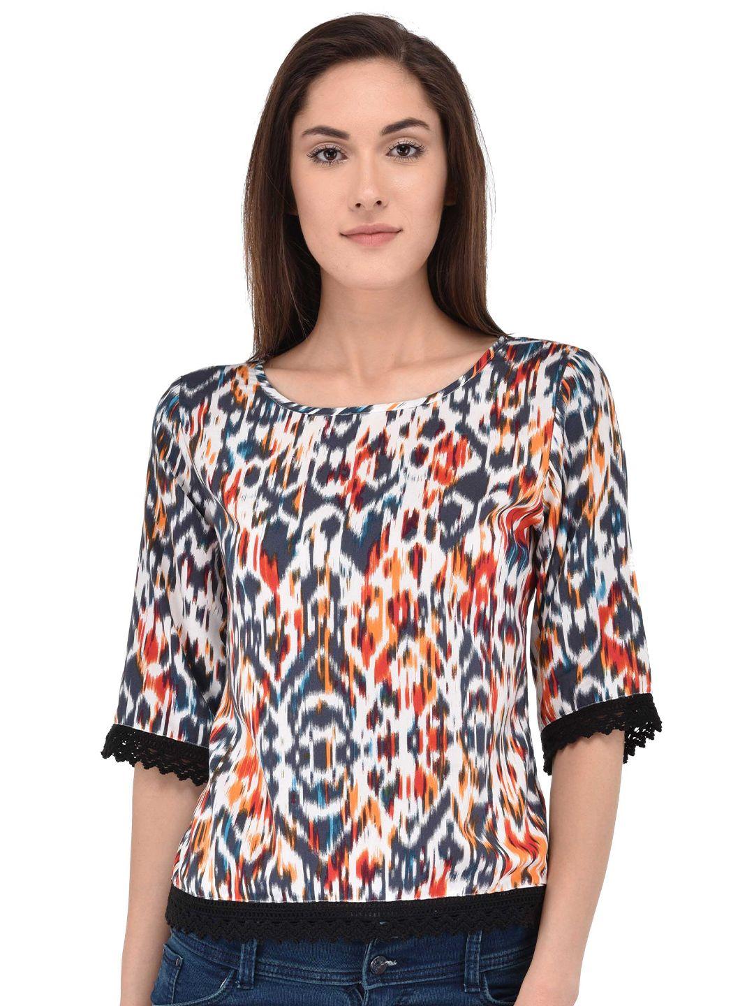 berrypeckers abstract printed cotton top