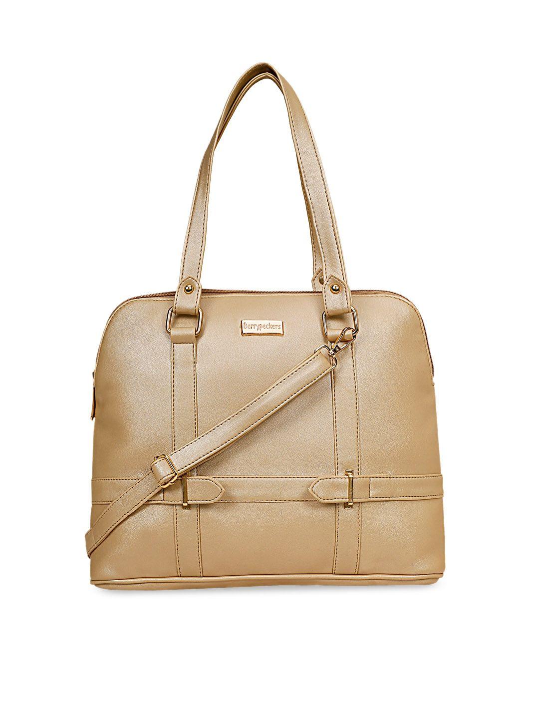 berrypeckers gold-toned structured sling bag