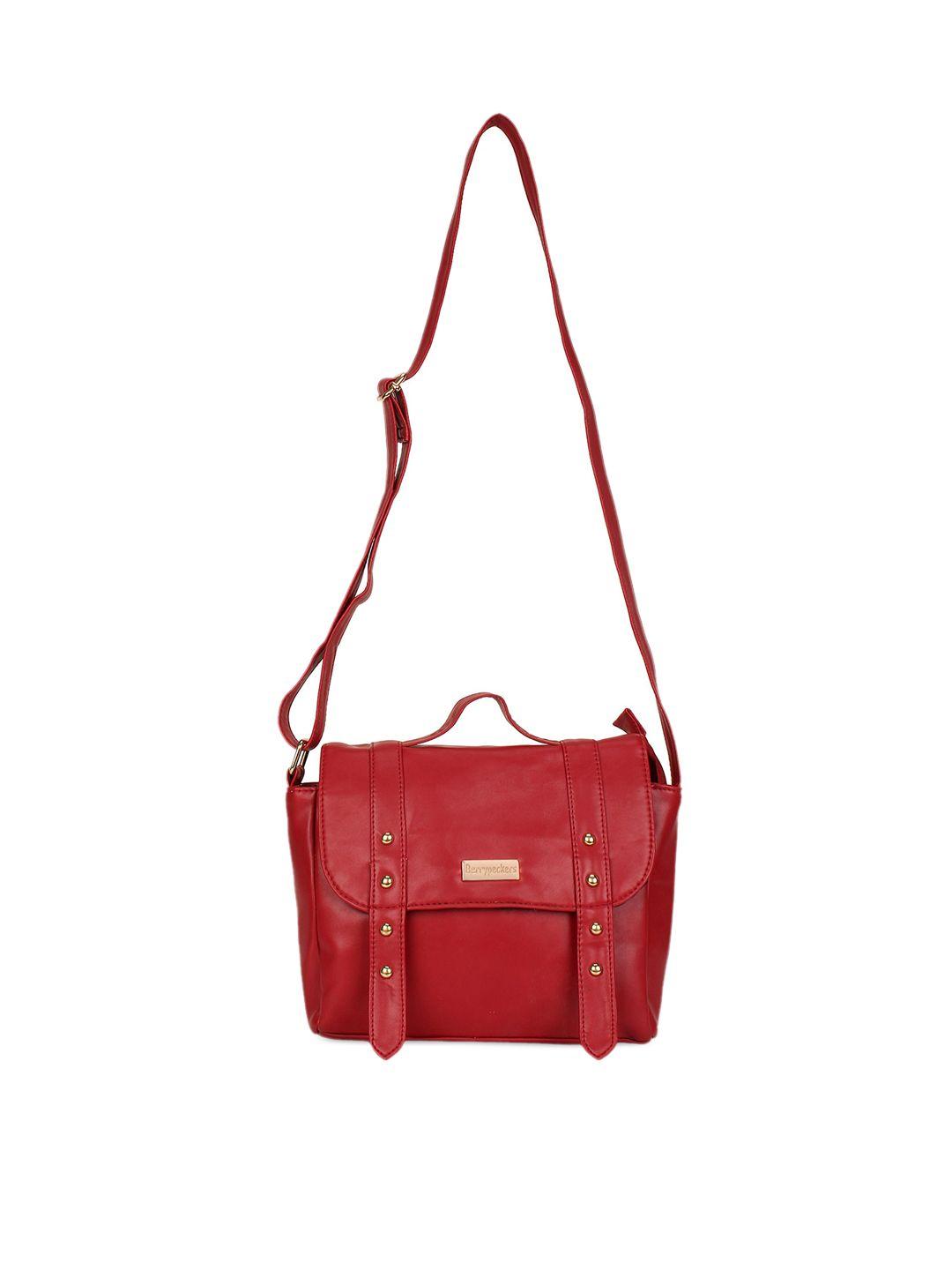 berrypeckers red solid sling bag