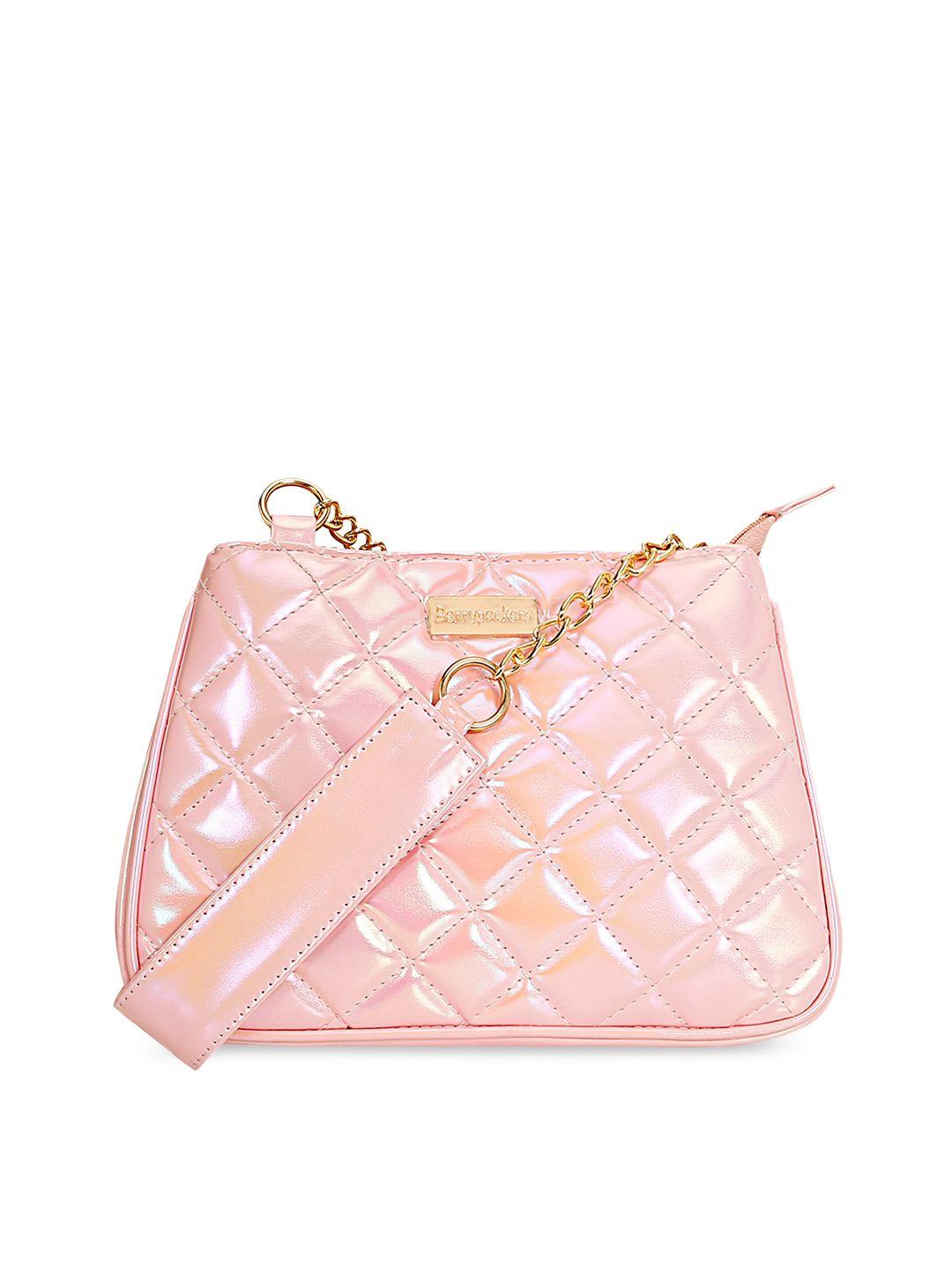 berrypeckers textured structured sling bag with quilted