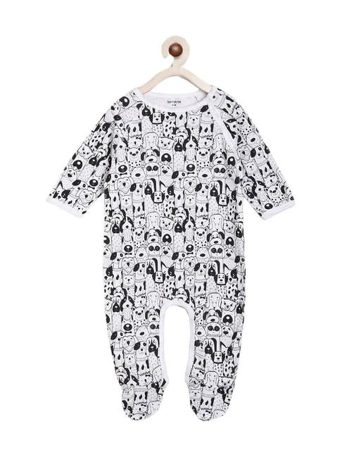 berrytree organic kids black cotton animals print rompers