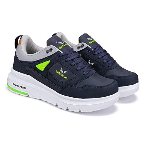 bersache lightweight casual ​ shoes sole comfortable sneaker, running, walking, gym, training, trekking and hiking shoes for men (blue)