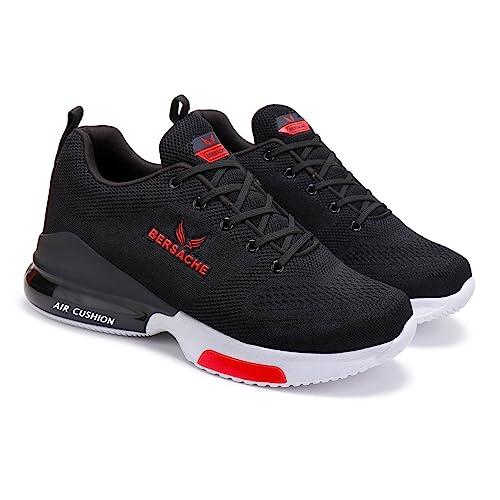 bersache lightweight casual shoes sole|sneakers, outdoor, walking black shoes for men, 7 uk