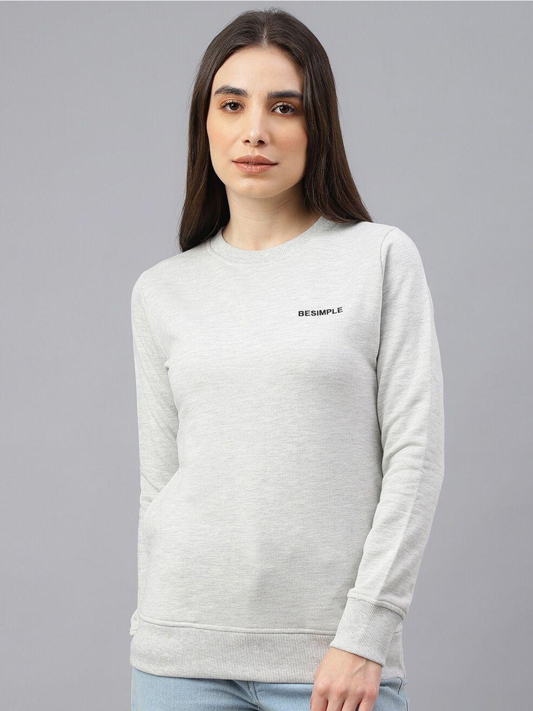 besimple women solid sweatshirt