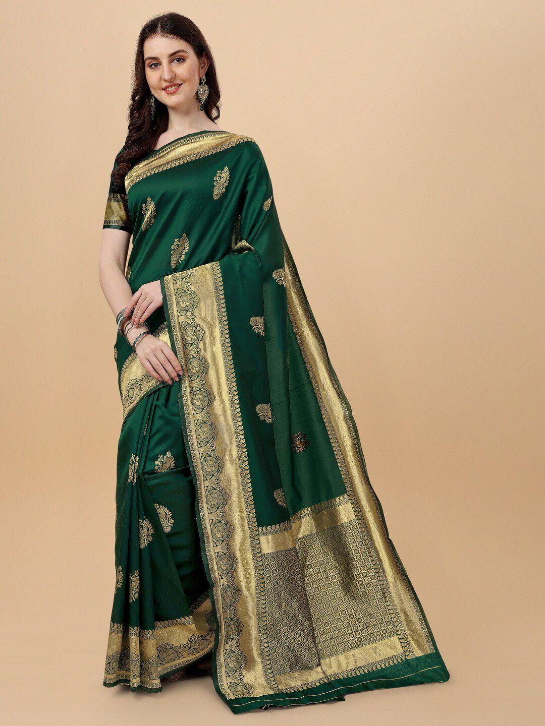 besucher ethnic motifs woven design zari kanjeevaram saree