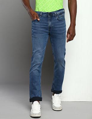 better cotton slim mid rise jeans