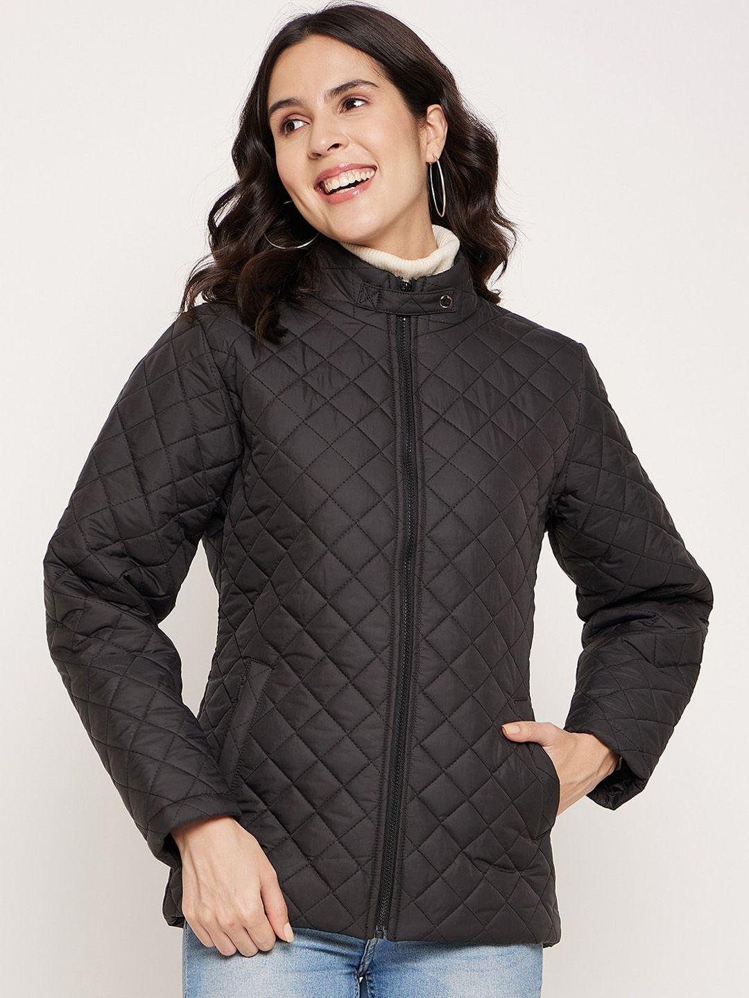 better think women black floral windcheater and water resistant quilted jacket