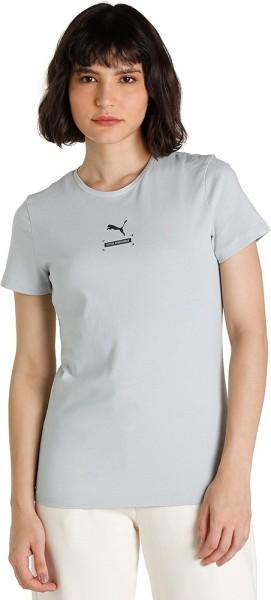 better tee women solid crew neck cotton blend grey t-shirt