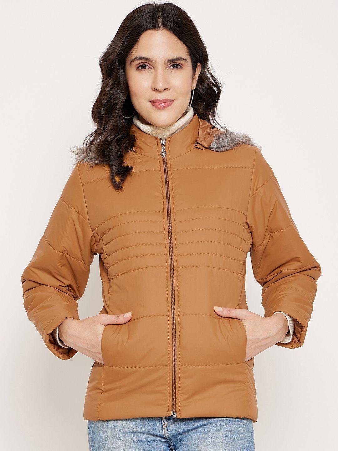 better think women mustard windcheater and water resistant bomber jacket