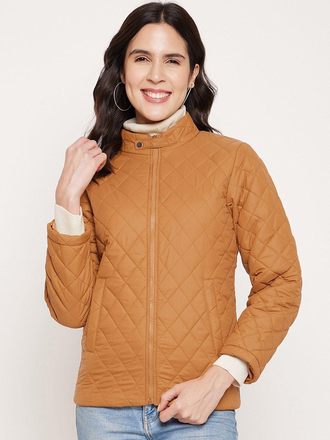 better think women mustard windcheater and water resistant quilted jacket