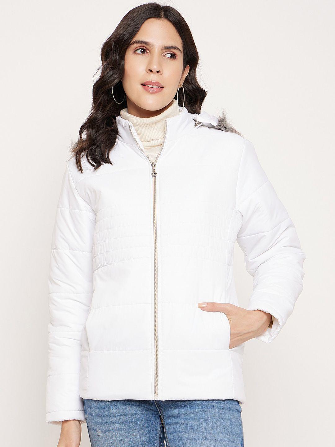 better think women white windcheater and water resistant padded jacket