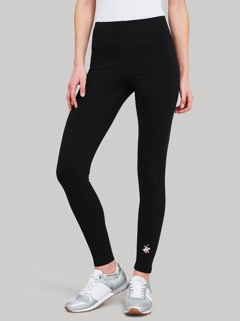 beverly hills polo club black mid rise tights