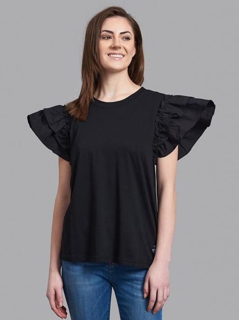 beverly hills polo club black regular fit top