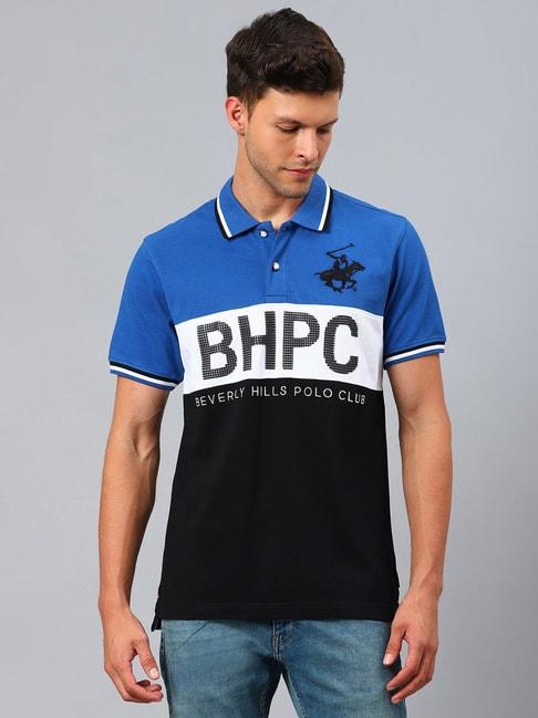 beverly hills polo club blue polo t-shirt
