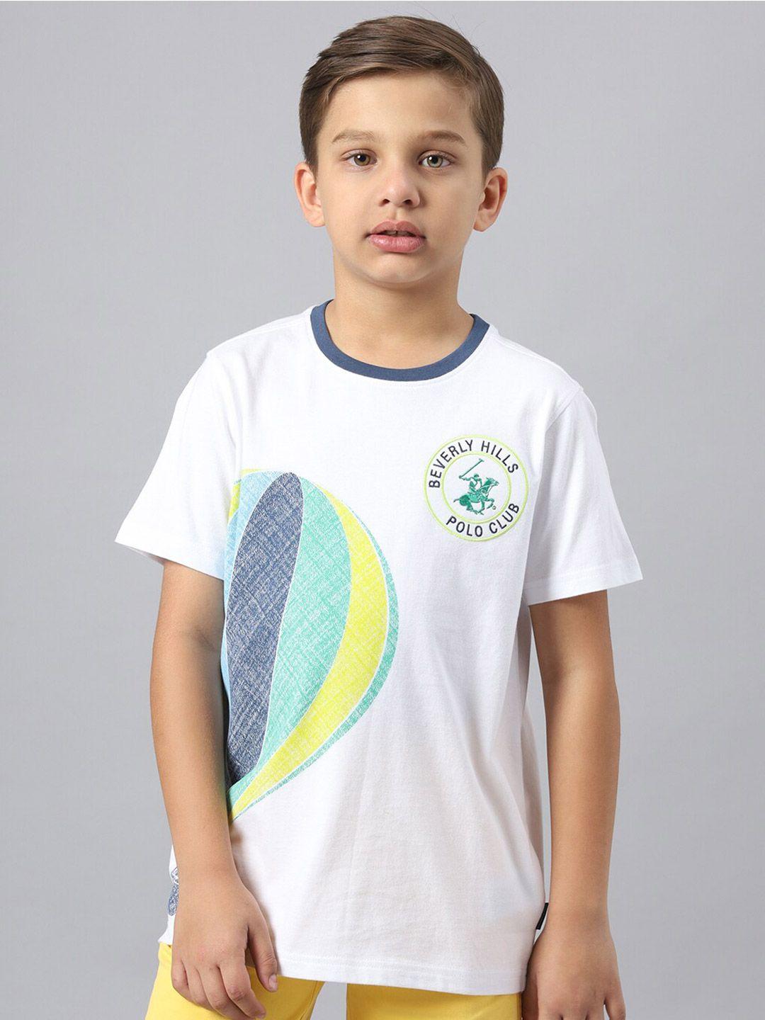 beverly hills polo club boys graphic printed pure cotton t-shirt