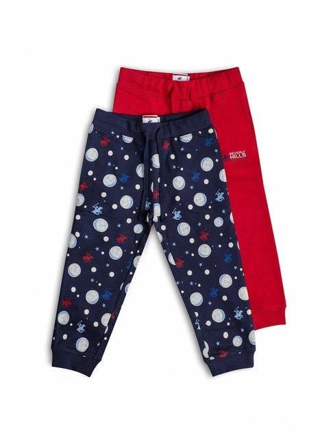 beverly hills polo club kids multicolor printed joggers (pack of 2)