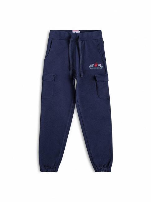 beverly hills polo club kids navy solid cargo joggers