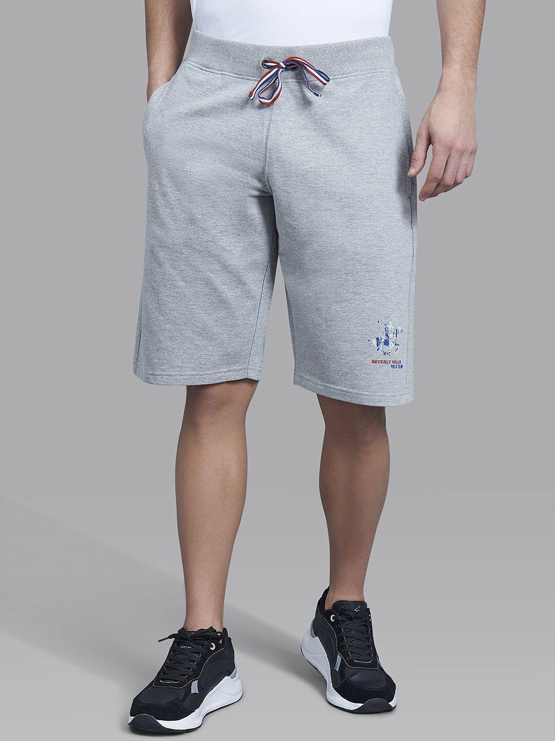 beverly hills polo club men grey cotton shorts