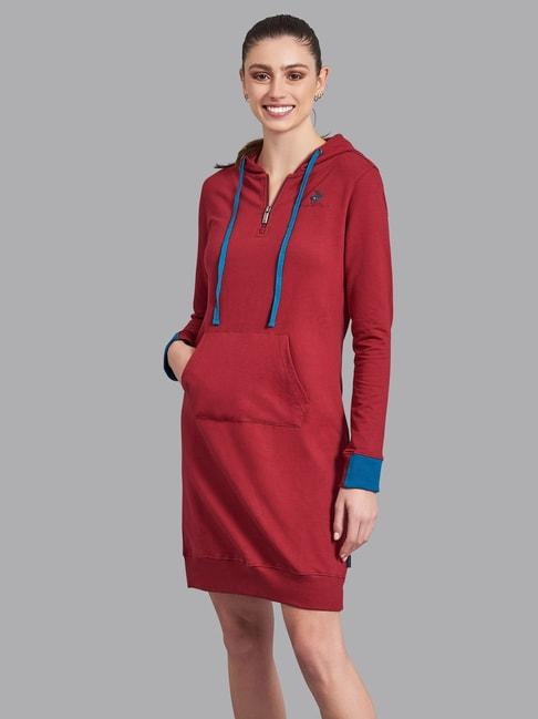beverly hills polo club red hooded dress