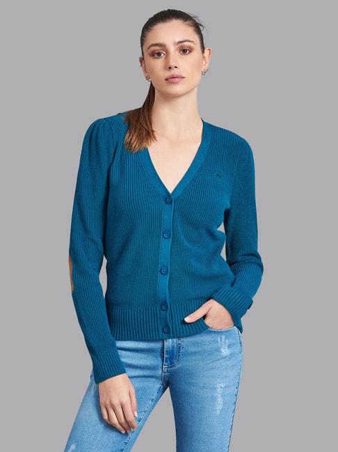 beverly hills polo club teal cardigan