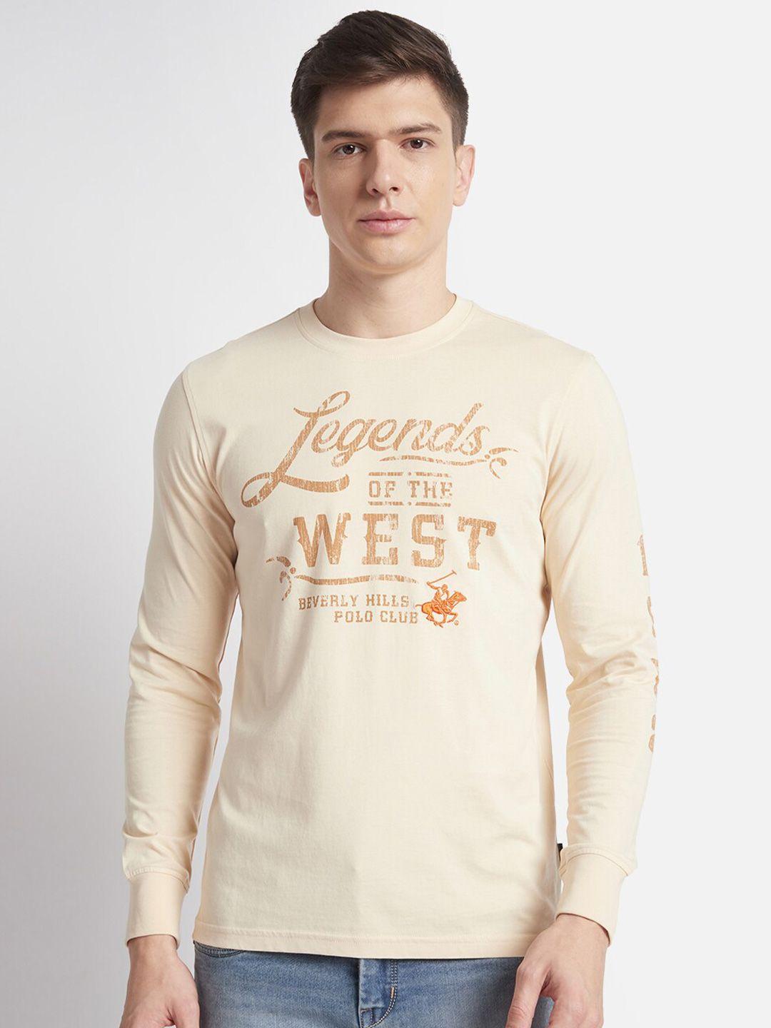 beverly hills polo club typography printed pure cotton t-shirt