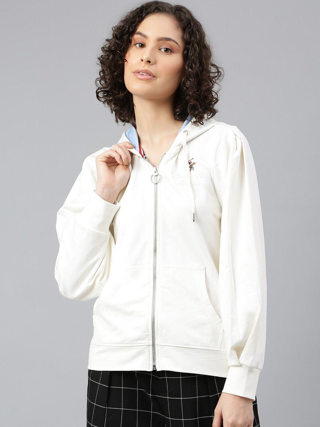 beverly hills polo club women off white bomber jacket