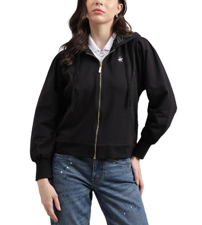 beverly hills polo club black a little drama regular fit hoodie