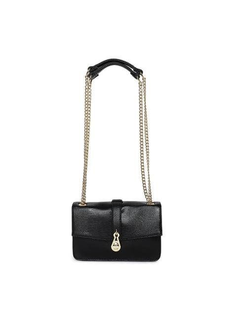 beverly hills polo club black animal effect medium shoulder bag