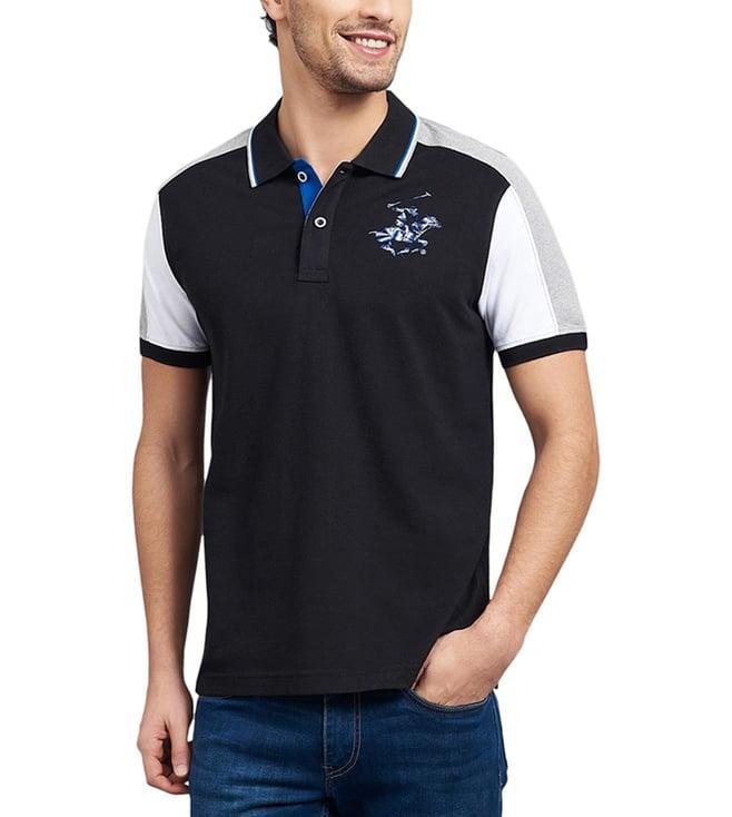 beverly hills polo club black polo t-shirt