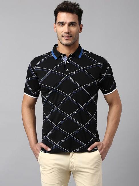 beverly hills polo club black regular fit cotton polo t-shirt