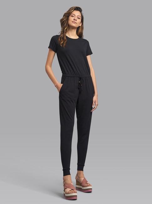 beverly hills polo club black regular fit jumpsuit