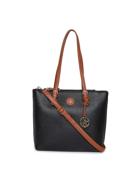 beverly hills polo club black small tote bag