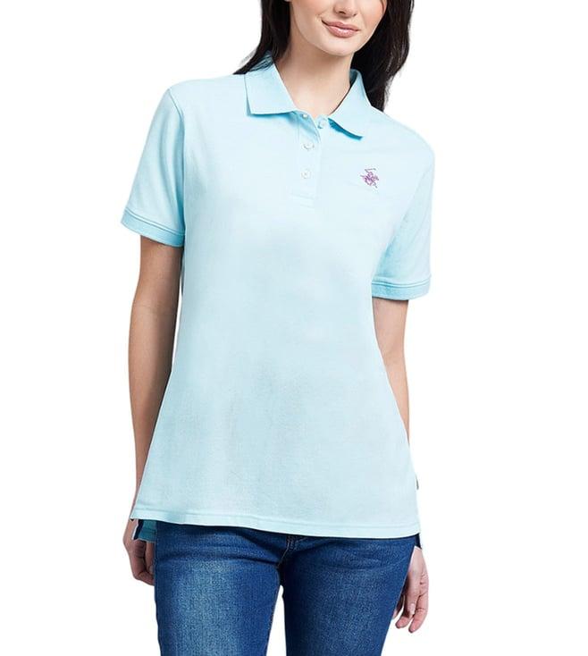 beverly hills polo club blue polo t-shirt