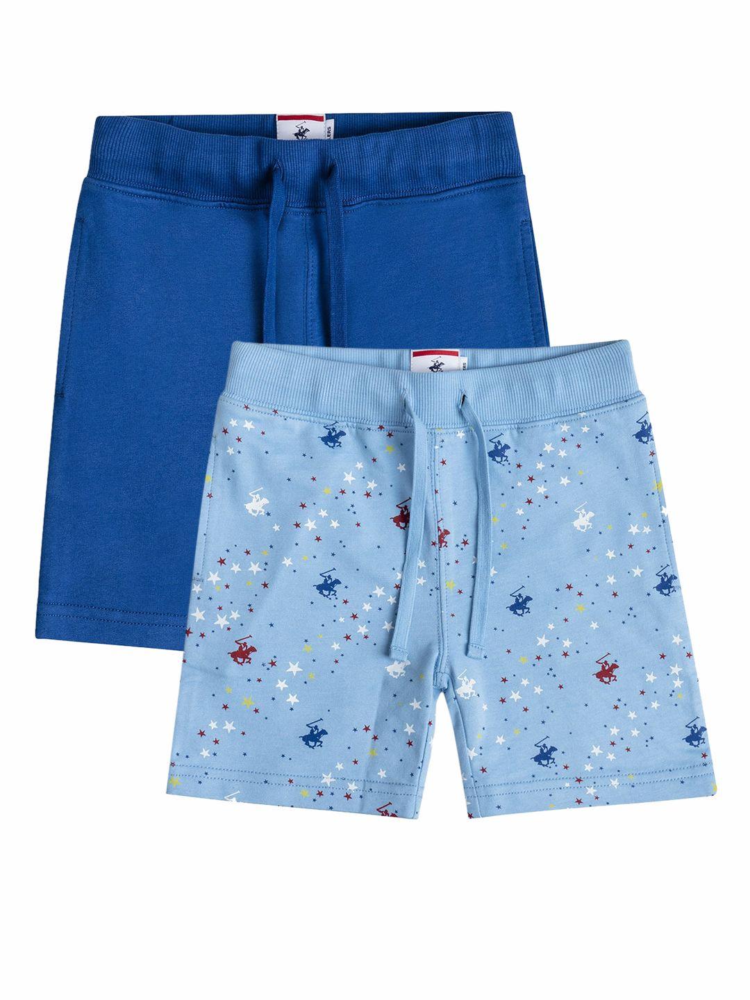 beverly hills polo club boys multicoloured conversational printed shorts