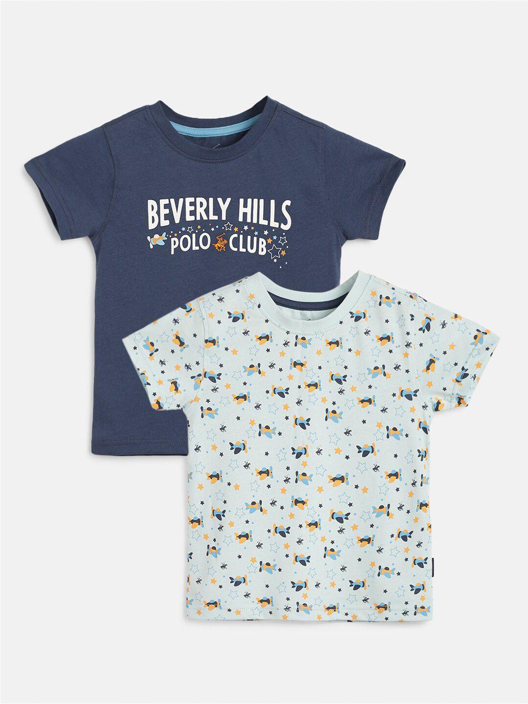 beverly hills polo club boys multicoloured pure cotton t-shirt