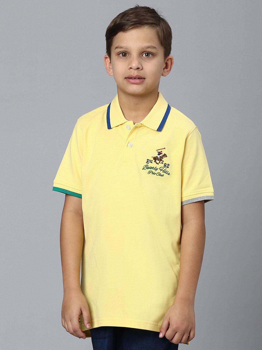 beverly hills polo club boys polo collar cotton t-shirt